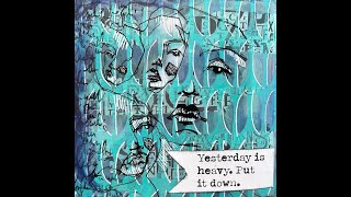 Dina Wakley May Release: Ghosting with stencils