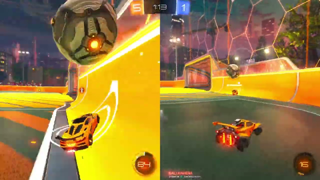 Rocket League mit meiner Schwester 