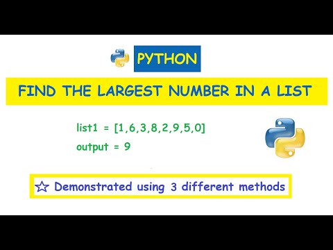 Python : Find the Largest Number in a List