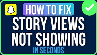 SNAPCHAT STORY VIEWS NOT SHOWING [FIXED] | Snapchat Public Story Views Not Showing Problem