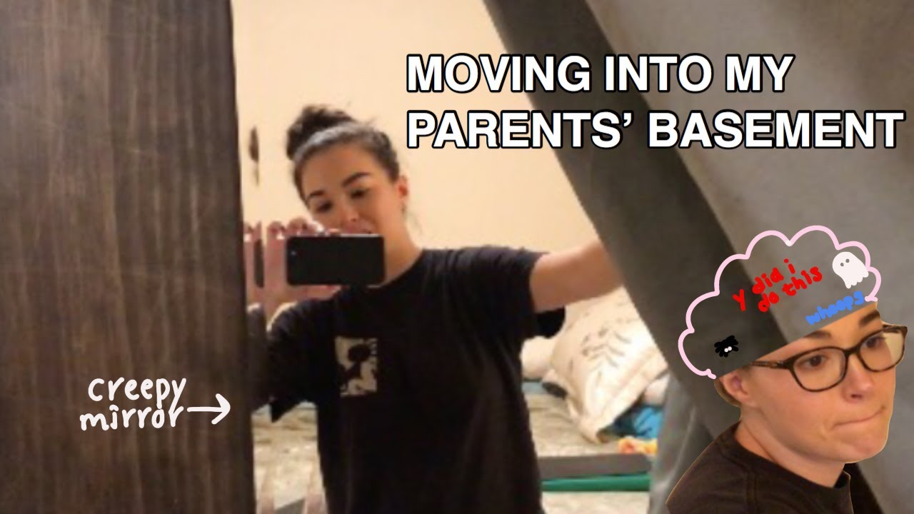 MOVING INTO MY PARENTS' BASEMENT | ROOM TOUR
