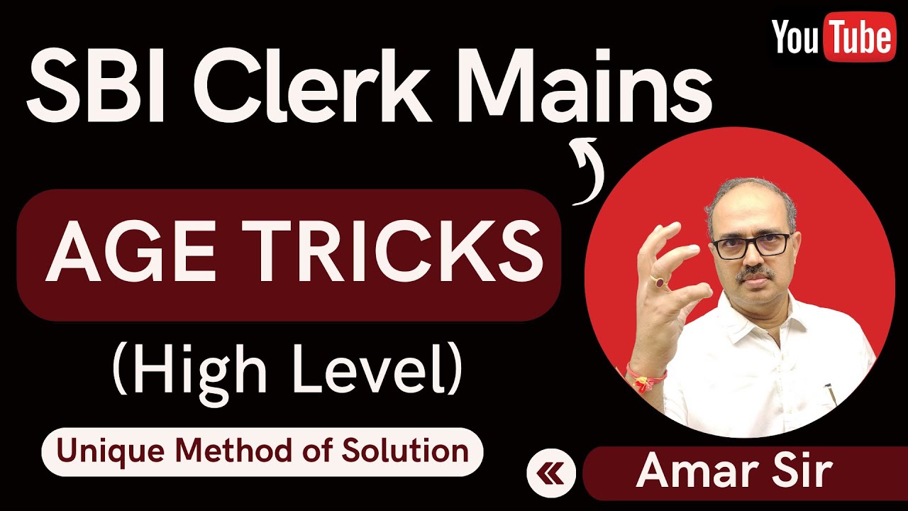 Problems Based On Ages High Level Questions SBI Clerk Mains By Problems based on ages high level questions sbi clerk mains by