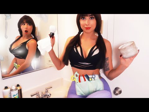 ASMR inappropriate Barber Shop FOR MEN 💈👀 chaotic beard shave & haircut roleplay for sleep