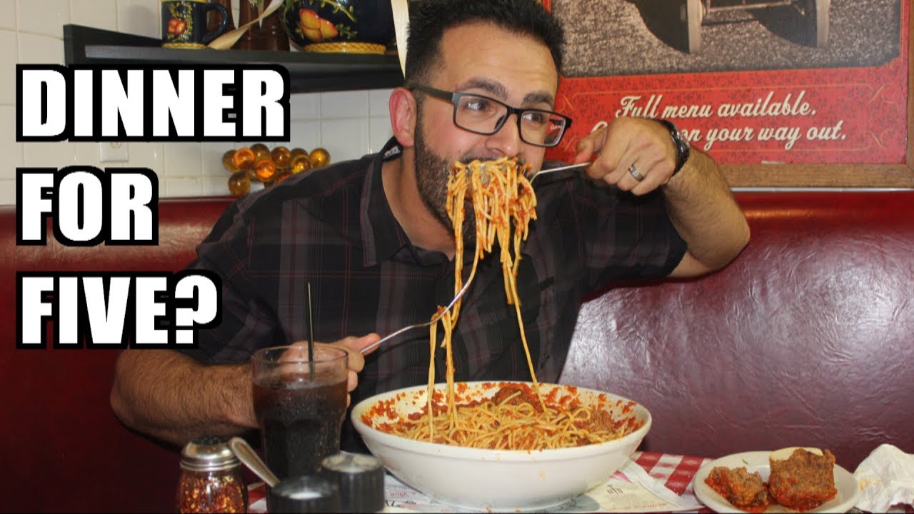 8 lb Family Feast Challenge at Buca di Beppo *Dinner for 5?* | Freak Eating
