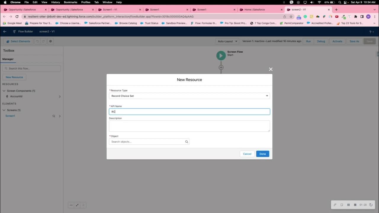 How to use Record Choice Set Screen Flow Salesforce YouTube