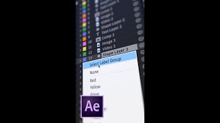 Using Layer Labels as a Selection Tool in After Effects #Shorts