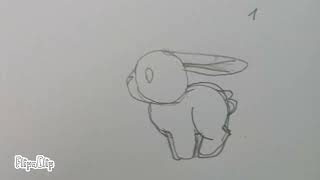 Stop motion animation (running bunny test)