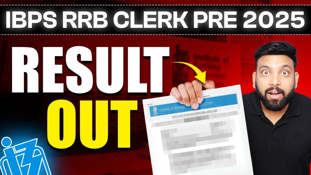 IBPS RRB CLERK PRE RESULT OUT 2025 |  RRB CLERK PRE 2025 RESULT OUT | High Cut Off ?