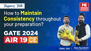 GATE 2024 Ranker | Civil Engineering (CE) | AIR 19 | Salav Jain | Toppers Talk - Exclusive Interview