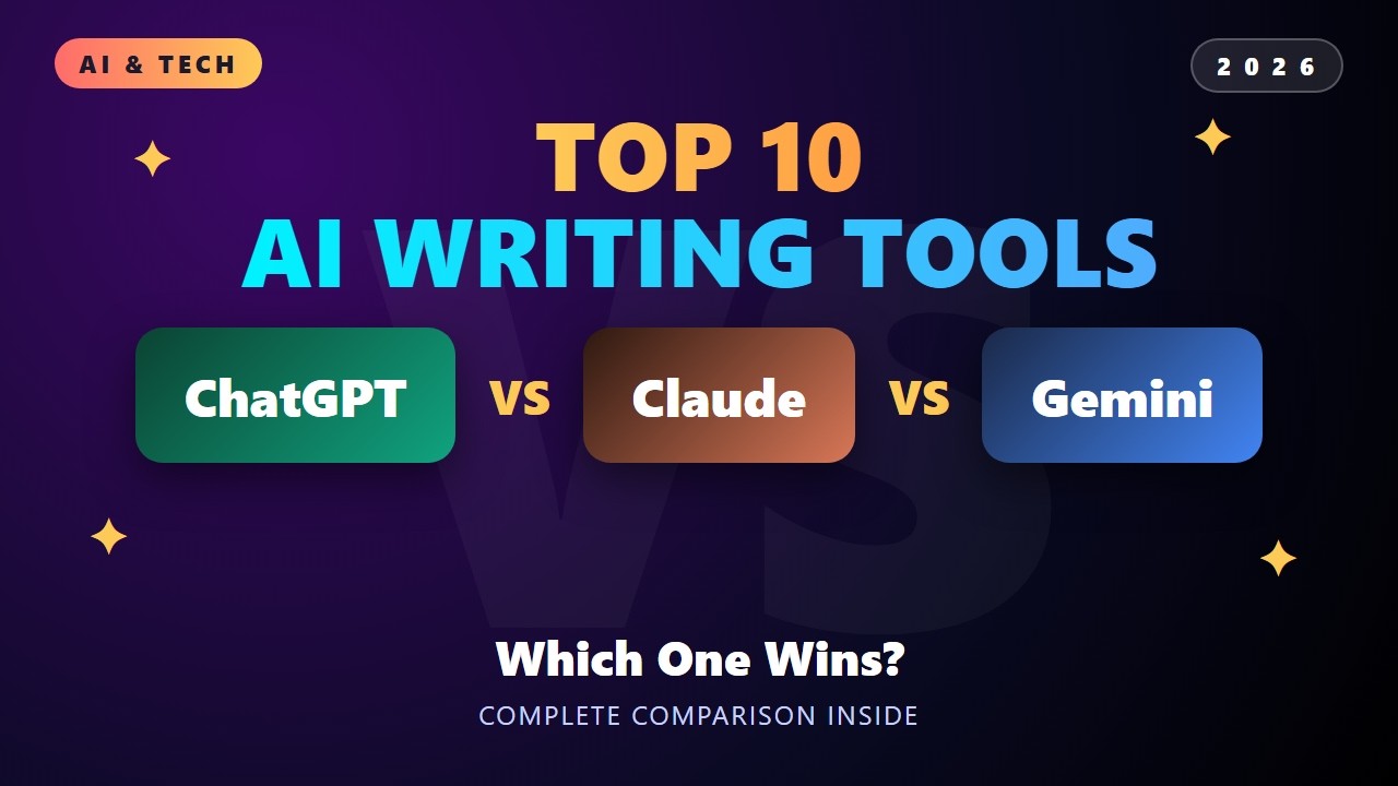Top 10 AI Writing Tools 2026: ChatGPT vs Claude vs Gemini (Complete ...