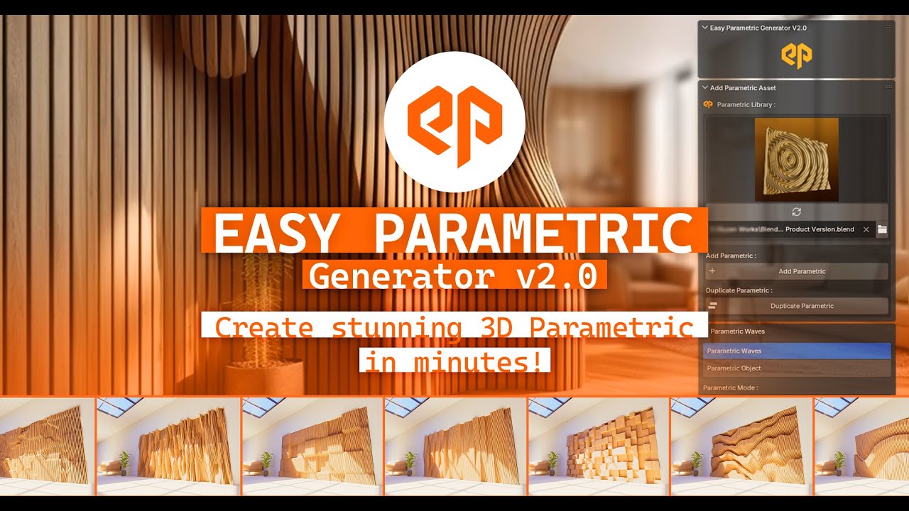 Easy Parametric Generator v2.0 For Blender - Demo video - YouTube