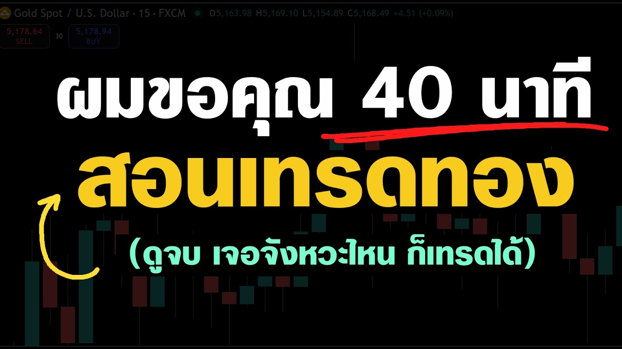 (สอนเทรดทอง) เจอกราฟไหนก็เทรดได้ | จากเทรดไม่เป็น รับจบให้ ใน 40 นาที