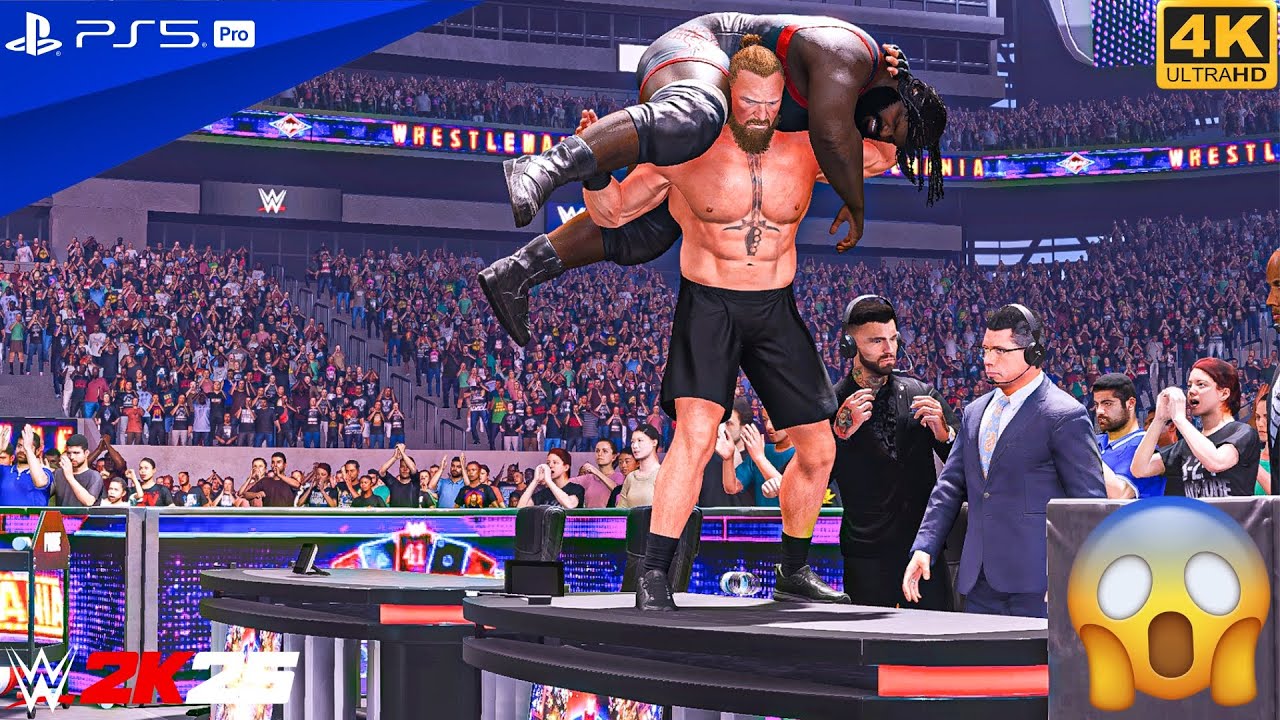 WWE 2K25 - Brock Lesnar Vs Mark Henry - Full Match at WrestleMania 41 | PS5™ Pro [4K60]