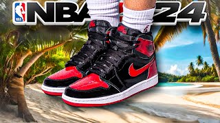 HOW TO MAKE Air Jordan 1 High OG “Patent Bred” In NBA 2K24 Shoe Creator
