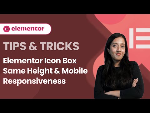 Elementor Icon Box Same Height & Mobile Responsiveness