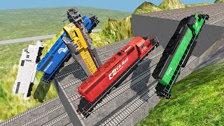 Trains Race and Terrible Crash