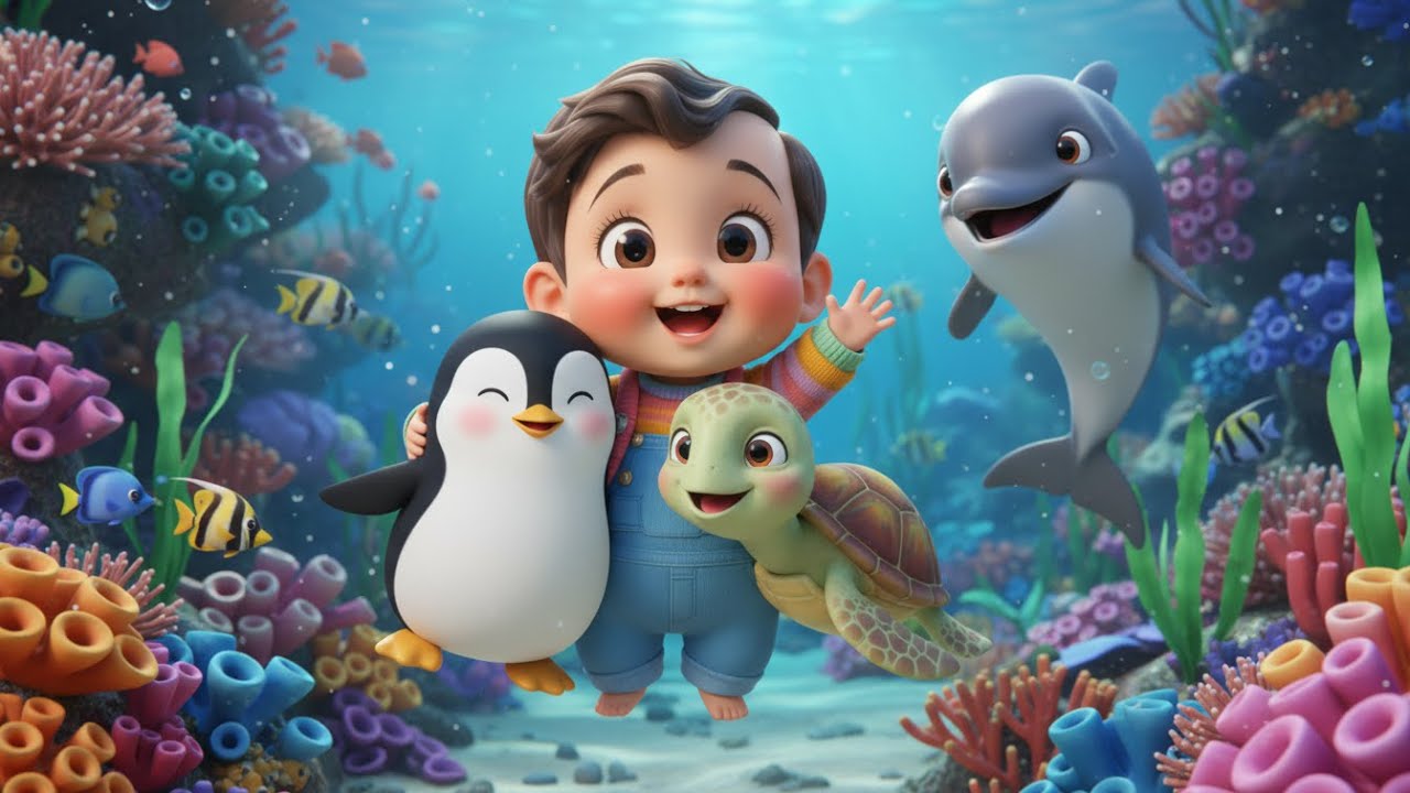 Песенка про маленьких друзей океана 🐠🌊 | Веселая песенка про морских животных для детей | Детские...