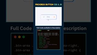 Progress Button Animation 🔥 HTML CSS JS + Anime.js #Shorts
