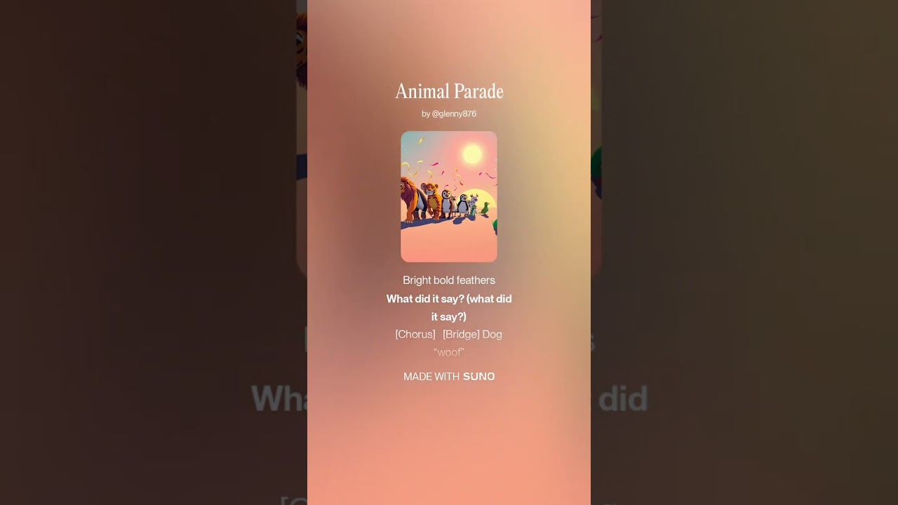 Детская песня Animal Parade, ремикс 4 