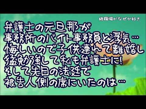 【修羅場】元旦那は弁護士で、独立資金を私の実家も出したけど軌道に乗った頃バイト事務員と浮気！悔しかった私は幼稚園児抱えて離婚し猛勉強して弁護士に！そして先日の法廷で被告側の弁護団にいたのは…