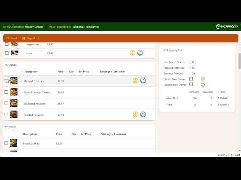 Thanksgiving Dinner Configurator Demo - video from Xpertdoc