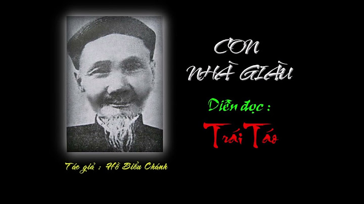 CON NHÀ GIÀU của Hồ Biểu Chánh, diễn đọc Trái Táo