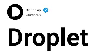 Droplet Meaning In English