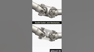 Double Cardon Joint Mechanism #Mechanism #solidworks #3ddesign #cad #shorts #gear ⚙️