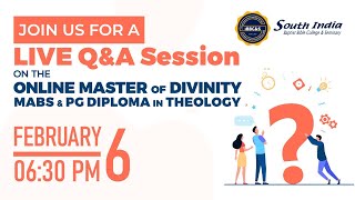 Online M.Div. Q&A Session | SIBBC&S