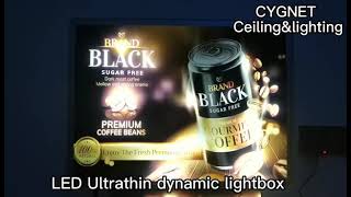 LED ultrathin animation light box, motion animation dynamic lightbox