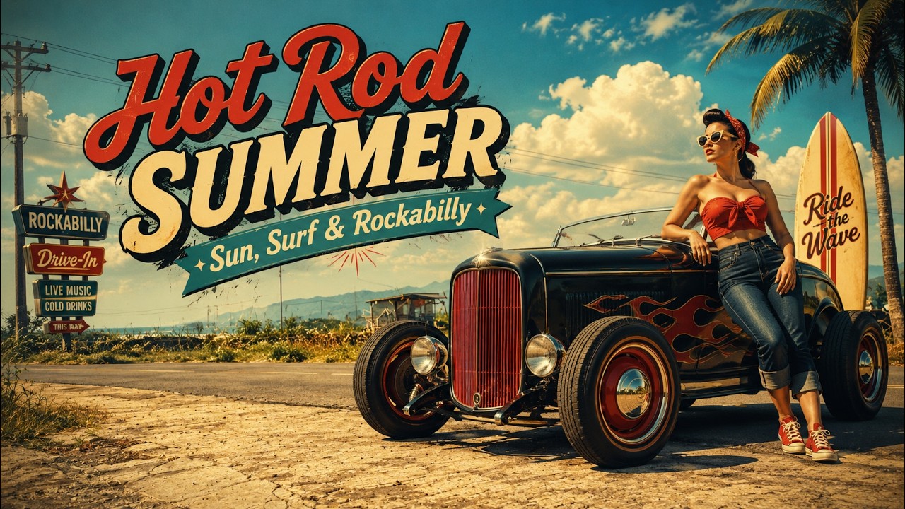 HOT ROD SUMMER ☀️ Sun, Surf & Rockabilly | Non-Stop 1950s Rebel