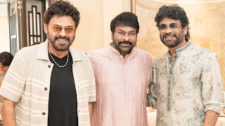 Megastar Chiranjeevi, Nagarjuna Venkatesh Celebrate Diwali Together Rare Moments Cine Neta