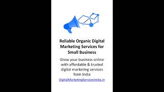 Reliable Organic Digital Marketing Services for Small Business #digitalmarketing #india #seo #agency