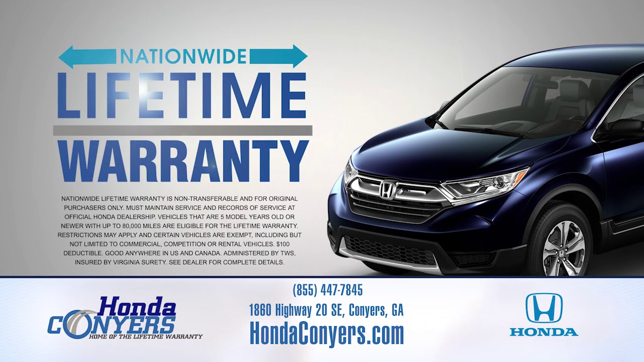 Honda Conyers Lifetime Warranty YouTube