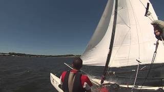 Hobie 21 SE doing 20 knots Smithville Lake 2014