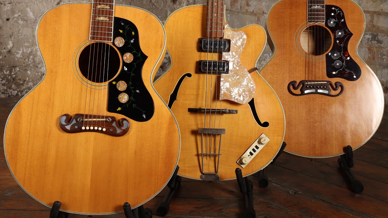 Three Wonderwall Music Video Screen-And-Photo-Matched Guitars