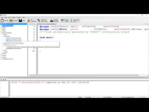 Vex Robotc 4.x : 03 : Switches and Flow control with UntilBump