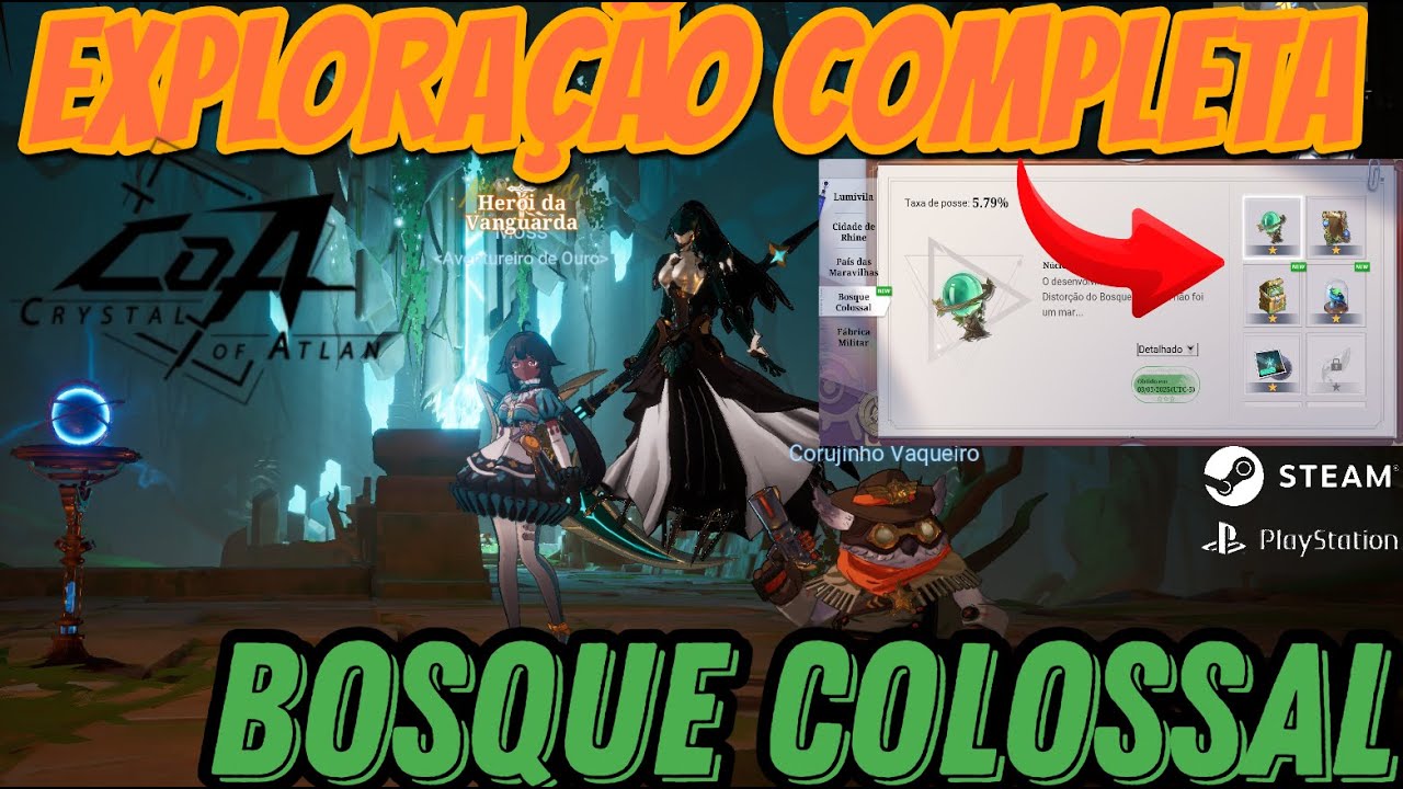 Encontre todas as localizações em Bosque Colossal Crystal of Atlan
