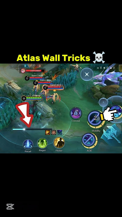 Atlas Wall Tricks Tutorial Mobile legends #ml2b #atlas #mlbb #tutorialmlbb