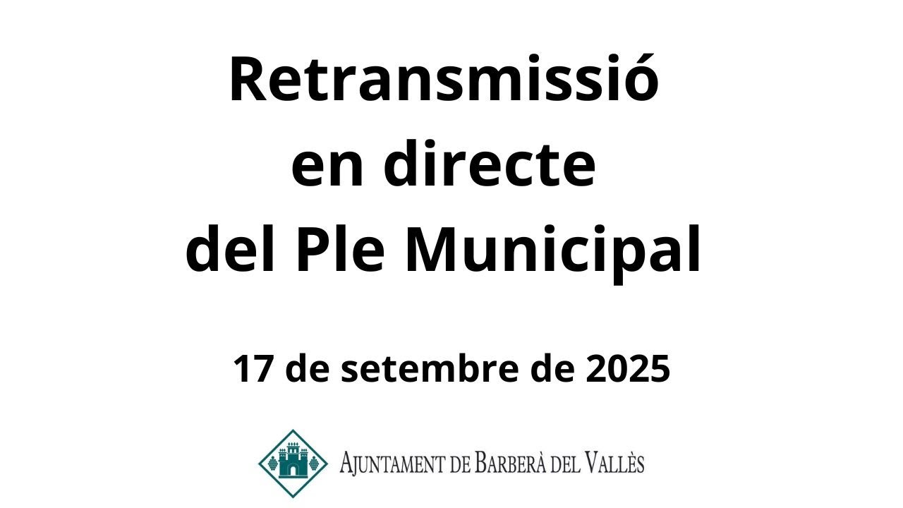 Ple municipal ordinari setembre 2025