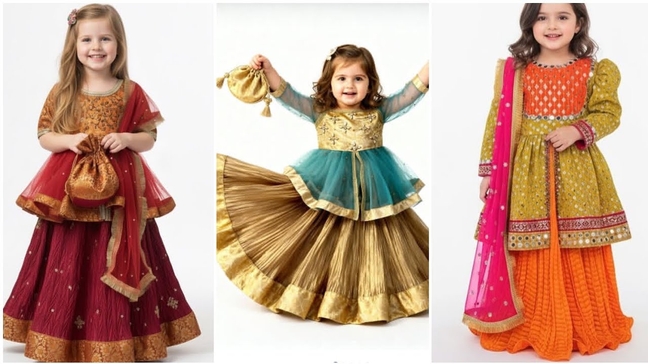 How to give your girls a unique and stylish look at weddings 😊|| little girls wedding dress ideas 💡