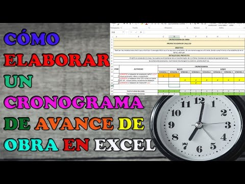 Cómo elaborar un Cronograma de Avance Obra en Excel