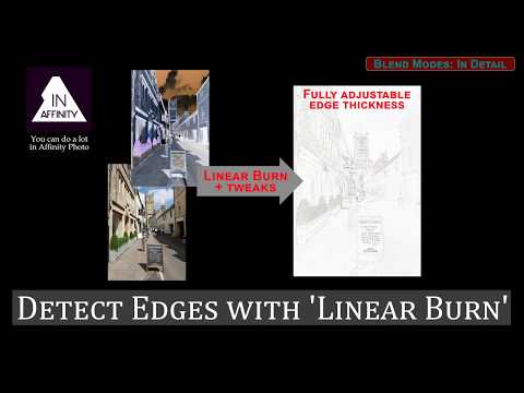 How to Create a Dynamic 'Detect Edges' Using 'Linear Burn' Blend Mode (using Affinity Photo)