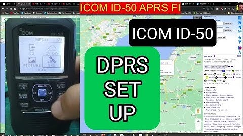 ICOM ID-50 - DPRS SET UP /Test on APRS FI