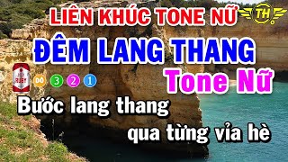 Karaoke Liên Khúc Nhạc Trữ Tình Bolero Tone Nữ | Đêm Lang Thang - Hai Bàn Tay Trắng