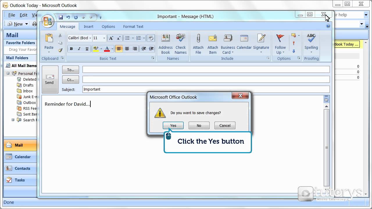 How To Save An Email As A Draft With Outlook 2007 YouTube