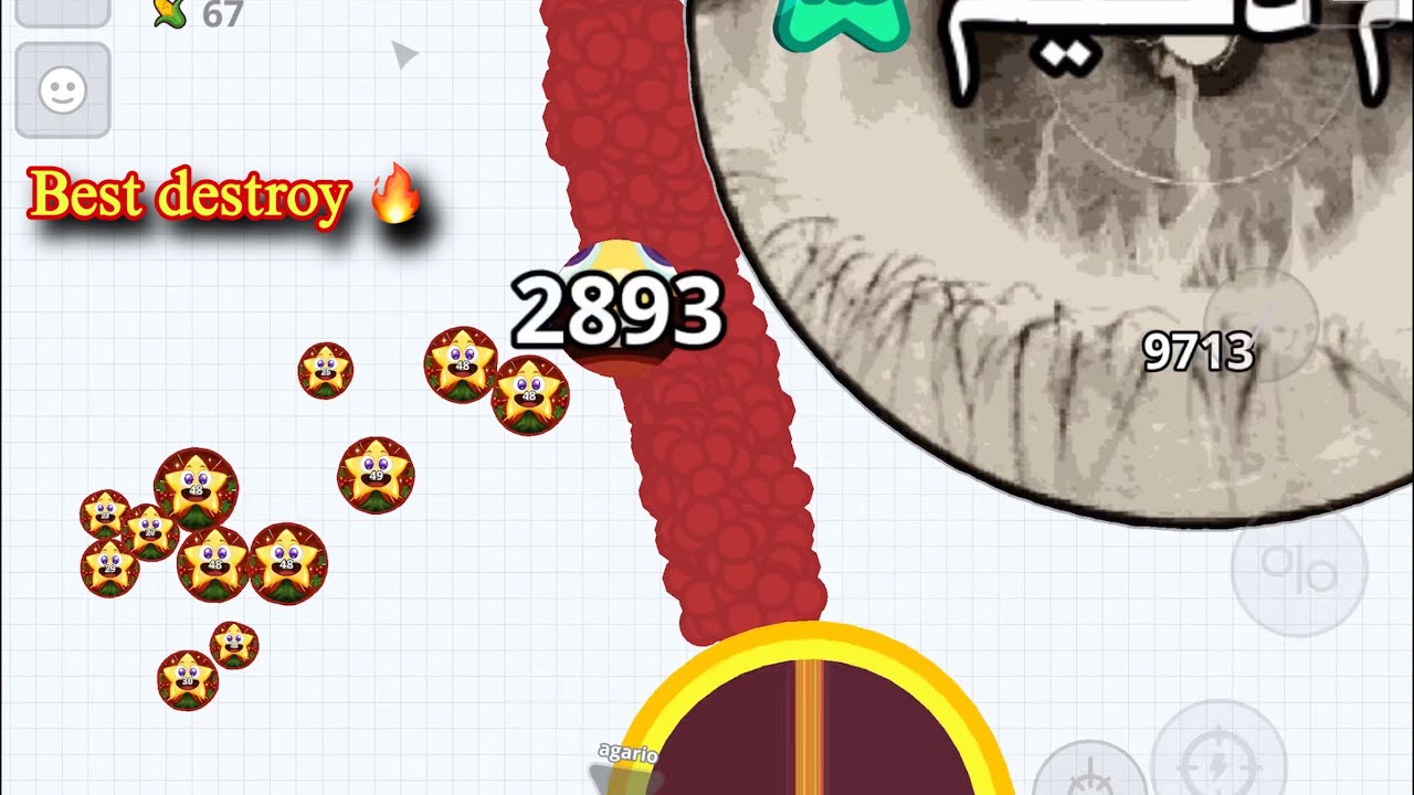 اقاريو - قيم بصوت😂🔥 دعس تجمعات كامله بالمايكرو😏🔥 Agar.io Destroy All players Macro (gameplay)💣