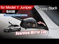 Tesla NEW Model Y Juniper Glossy Black Side Mirror Covers — Sporty Performance Look!