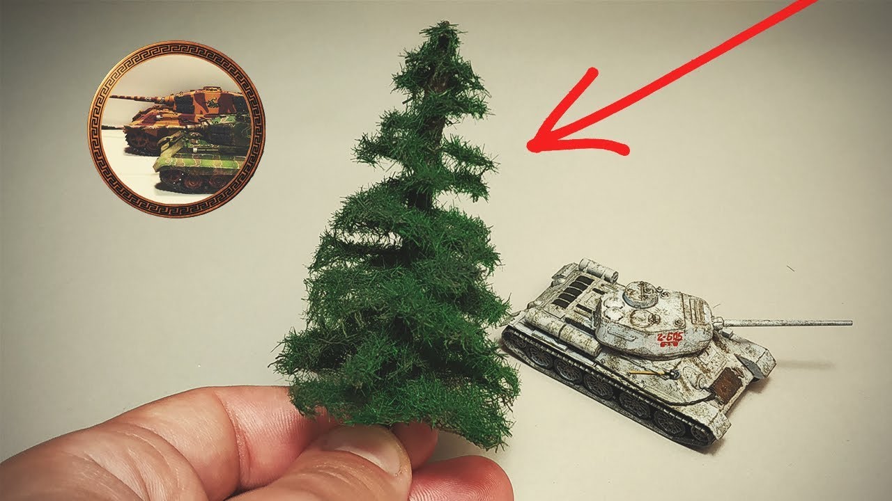 флокхарт калиста Как Сделать Ёлку из БИНТА, Проволоки и Флока. Самодельное дерево для ДИОРАМЫ