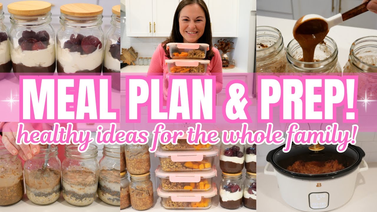 Weekly Meal Plan and Meal Prep With Me! Healthy Meal Ideas! Mom Meal Prep For The Week
